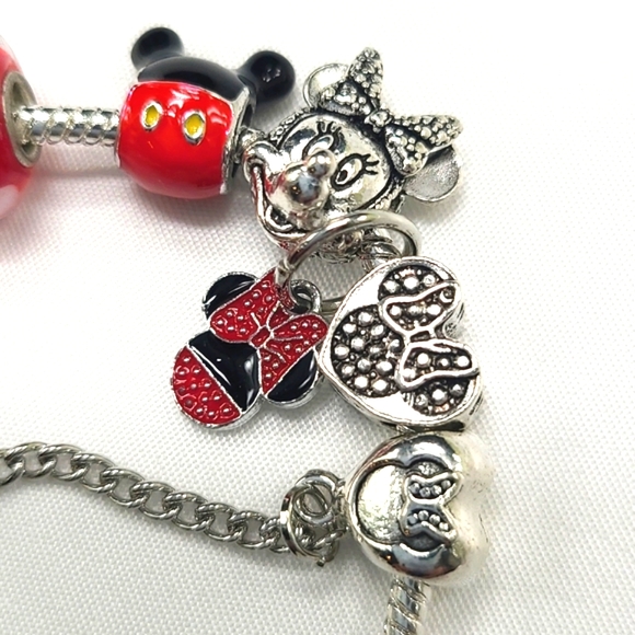 DISNEY Mickey Minnie Mouse Charm Bracelet - Picture 5 of 15